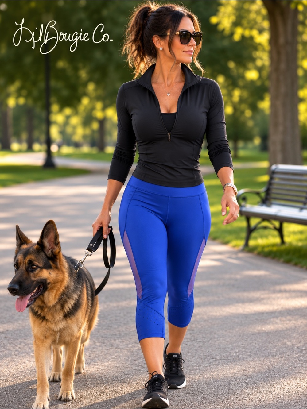 Champion C9 Cobalt Blue Athletic Capris with Mesh Side Panels | Size XL EUC